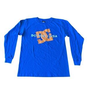 DC SHOE CO USA Blue & Orange Deadstock Skate Long Sleeve, S